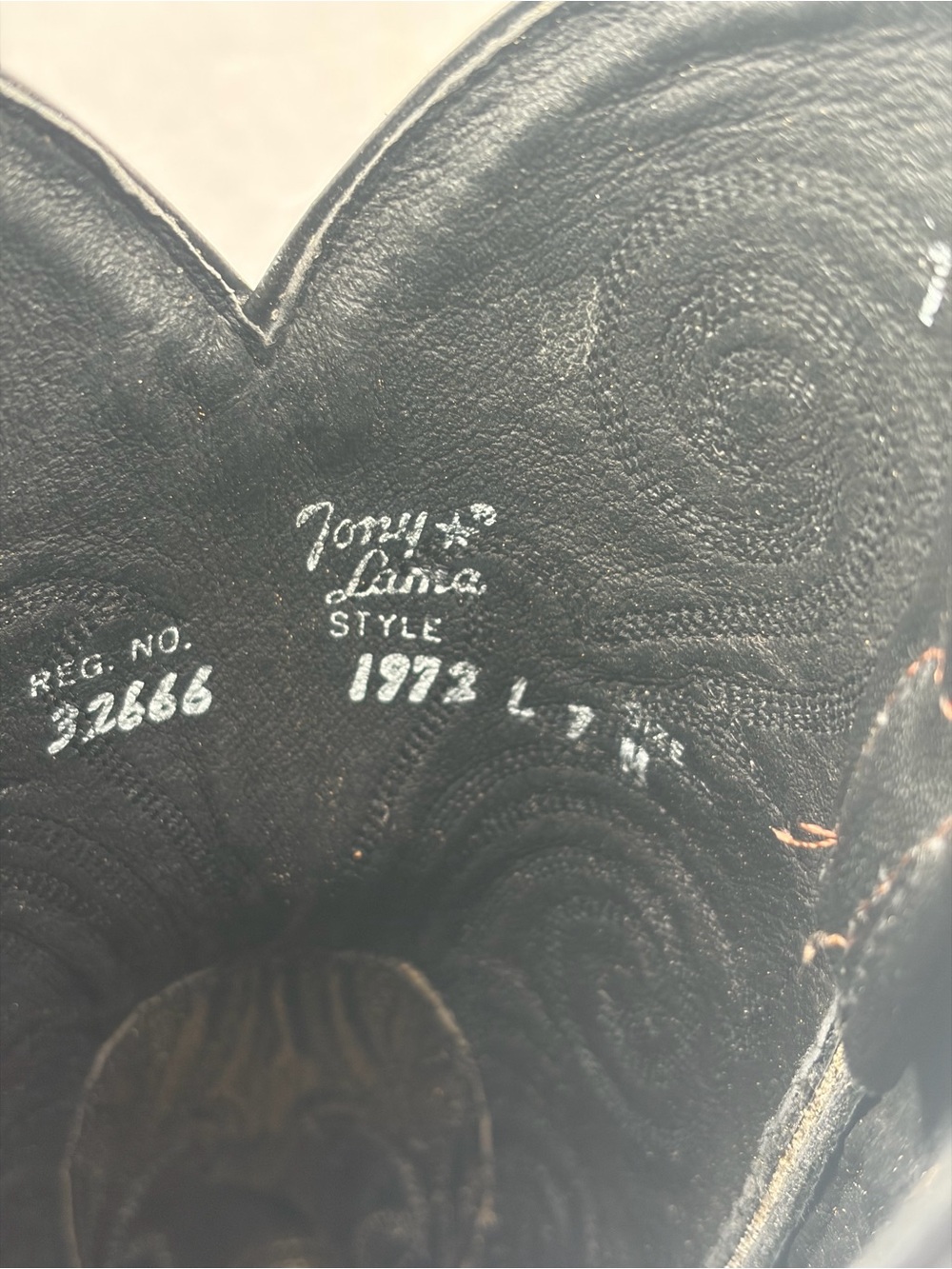 Vintage Tony Lama Boots Cowboy Western Size 7 M women's style 1972 - Picture 16 of 16